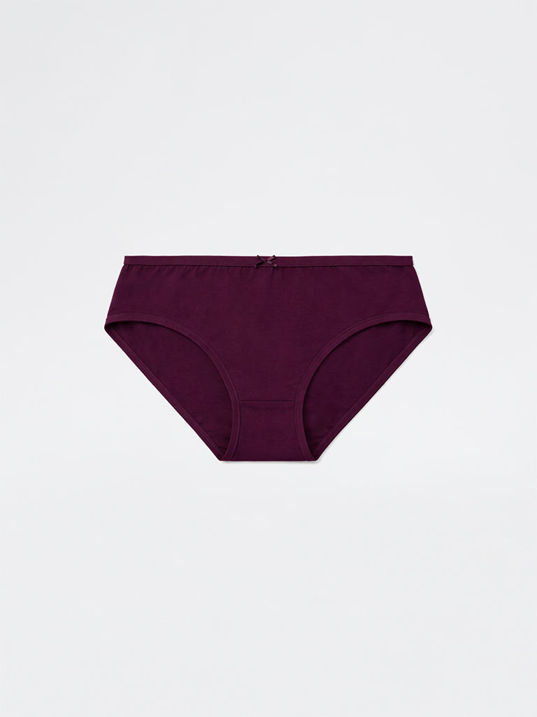Wunderlove 3-Pack Checkered Cotton-Blend High-Rise Briefs