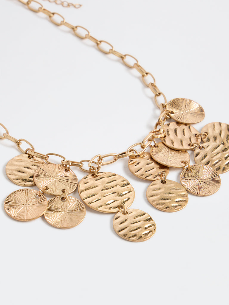 Westside Accessories Gold Coin Charm Necklace