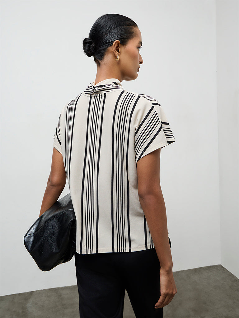 Wardrobe Off-White Striped Blouse