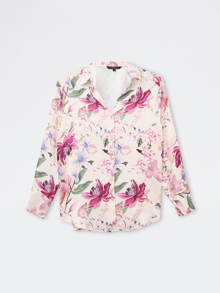 Wardrobe Pink Floral Design Shirt