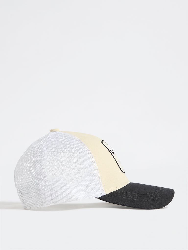 Nuon White Animal Printed Trucker Cap