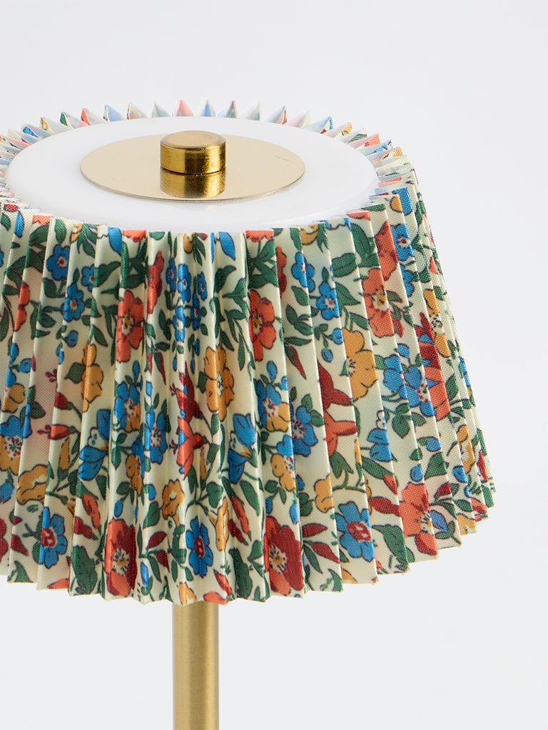 Westside Home Multicolor Floral Pattern Metal USB Lamp