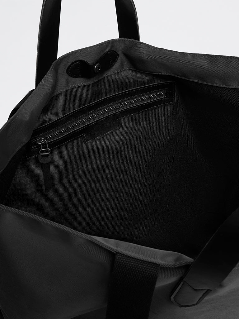 Westside Black Solid Tote Bag