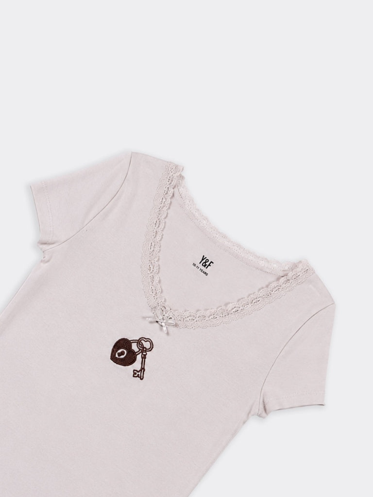Girls Stone Solid Jersey T-Shirt