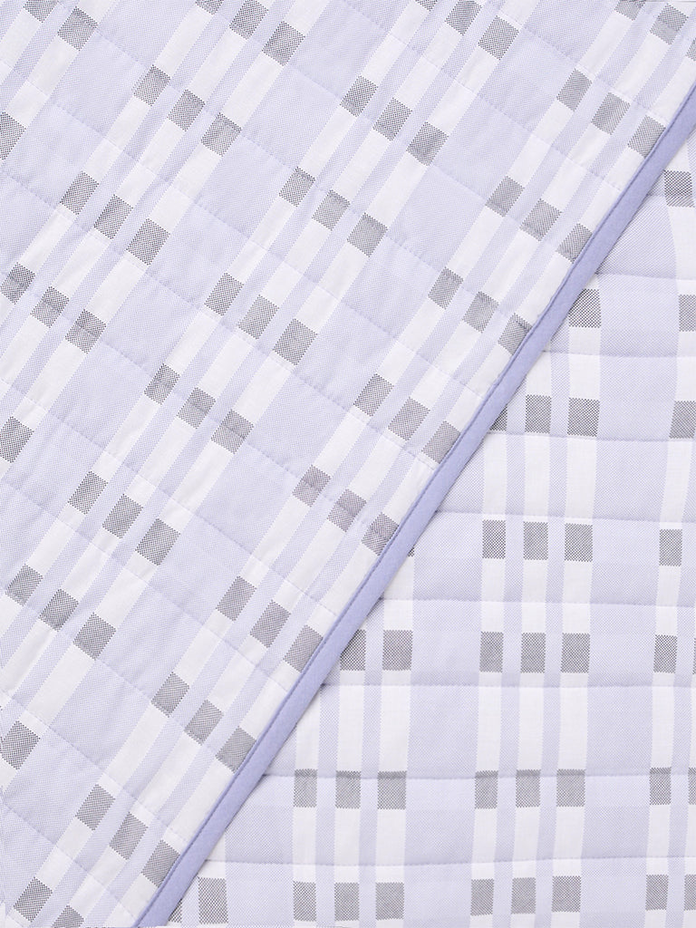 Westside Home Grey Checkered Queen Bed Comforter
