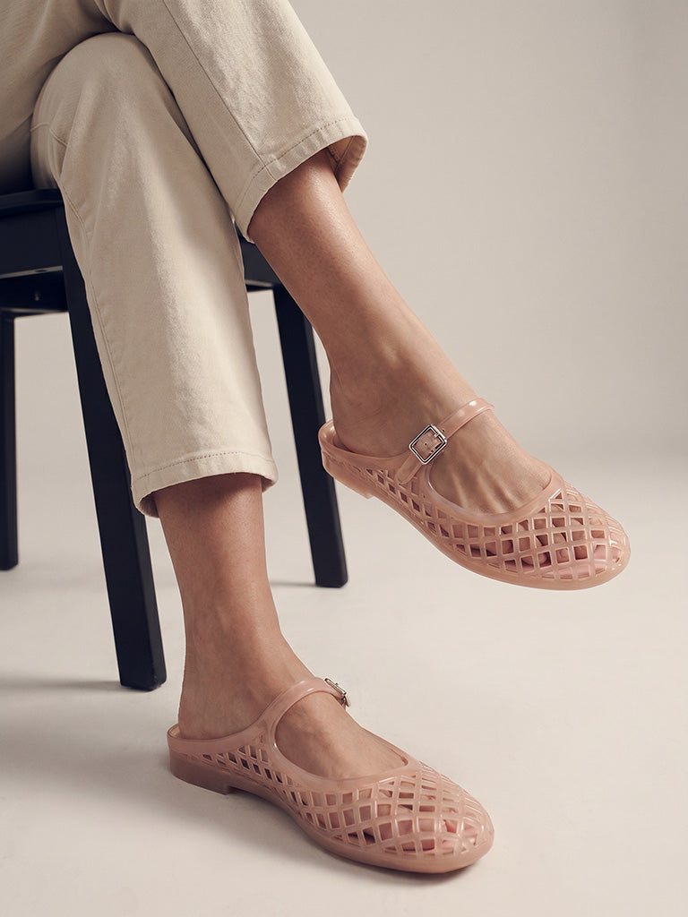 LUNA BLU Pink Mary Jane Jelly Shoes