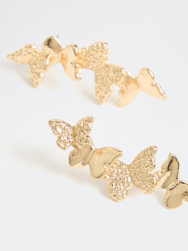 Westside Accessories Gold Butterfly Earrings