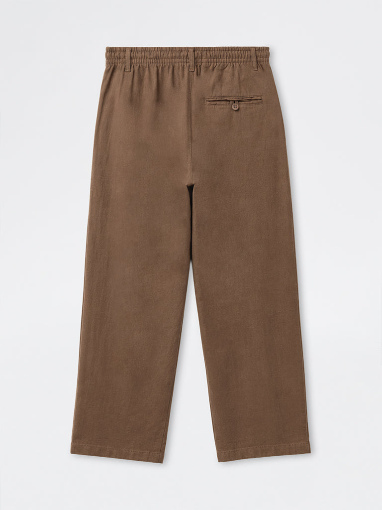 ETA Brown Relaxed-Fit Mid-Rise Cotton Chinos