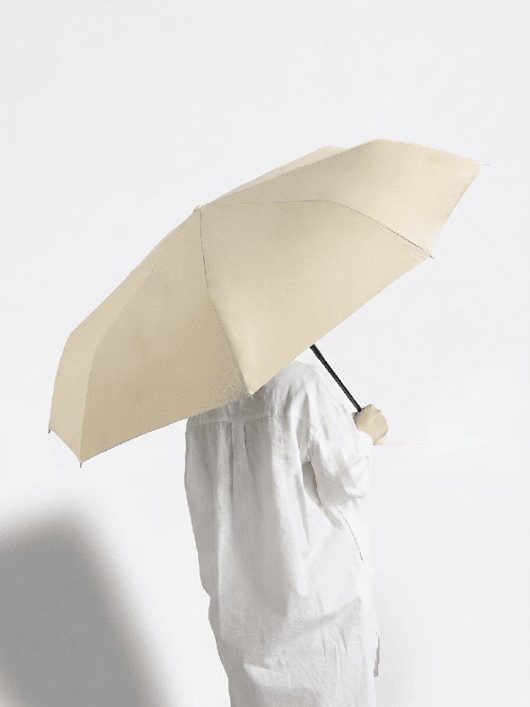 Westside Accessories Off-White Foldable Umbrella with Cover