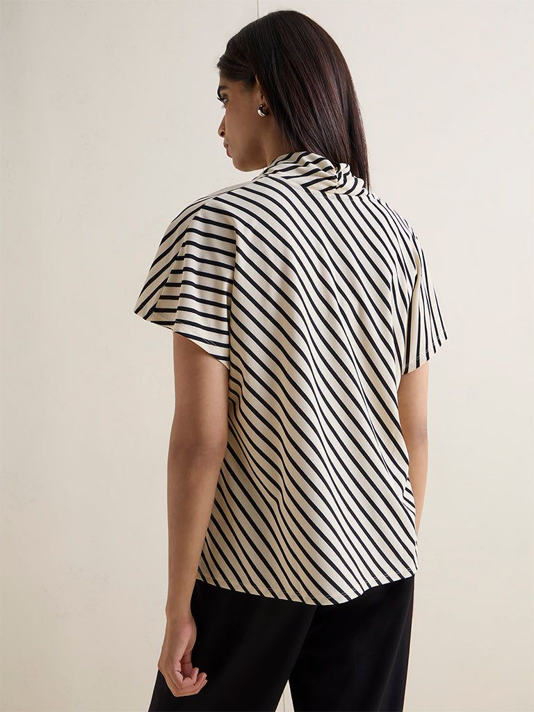 Wardrobe Ivory Striped Top