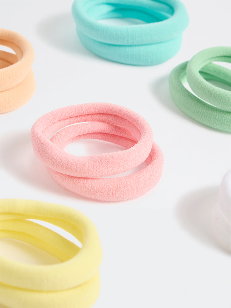Westside Accessories Multicolour Hair Ties - Pack of 12