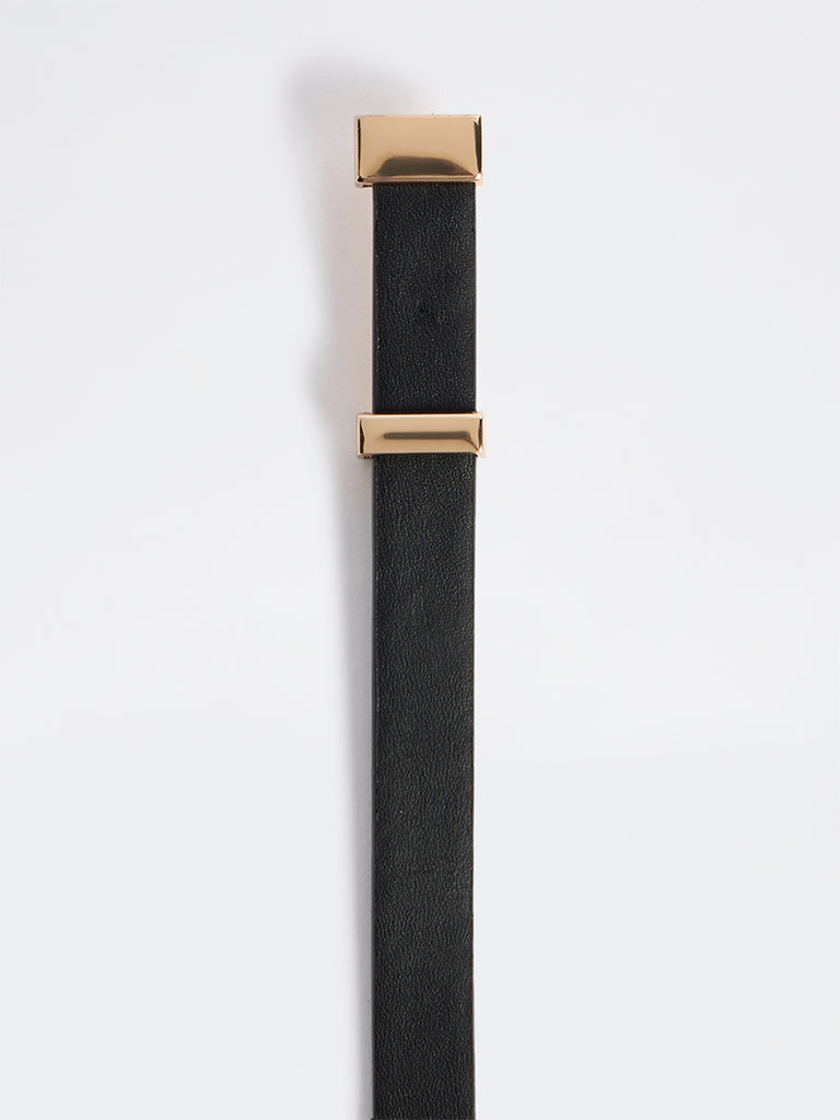 Westside Accessories Black Push-Pin Buckle Belt