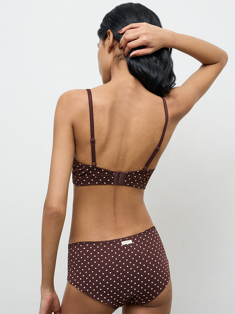 Superstar 2-Pack Polka-Dot Printed Low-Rise Cotton-Blend Briefs