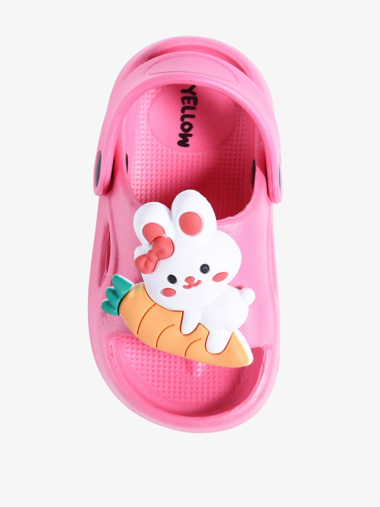 Yellow Pink Bunny Themed Clogs