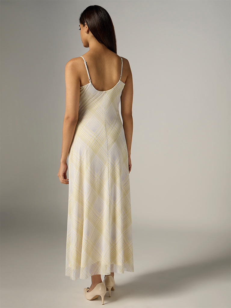 Wardrobe Grey Checkered A-Line Dress