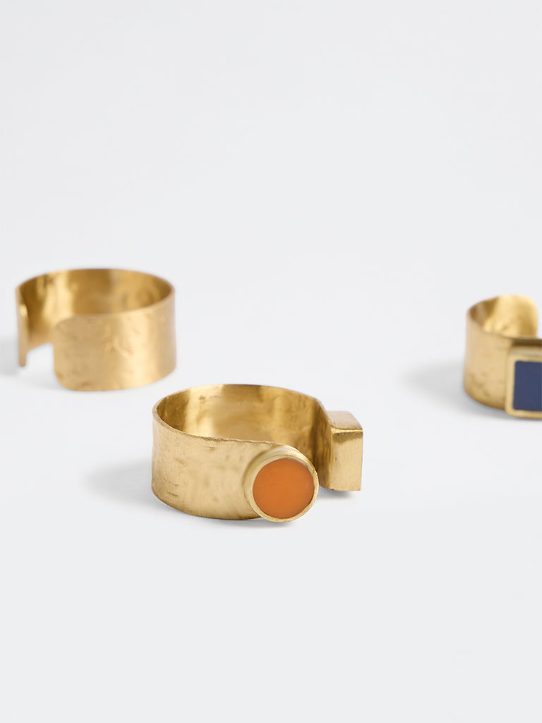 Westside Accessories Gold Statement Rings - Pack of 3