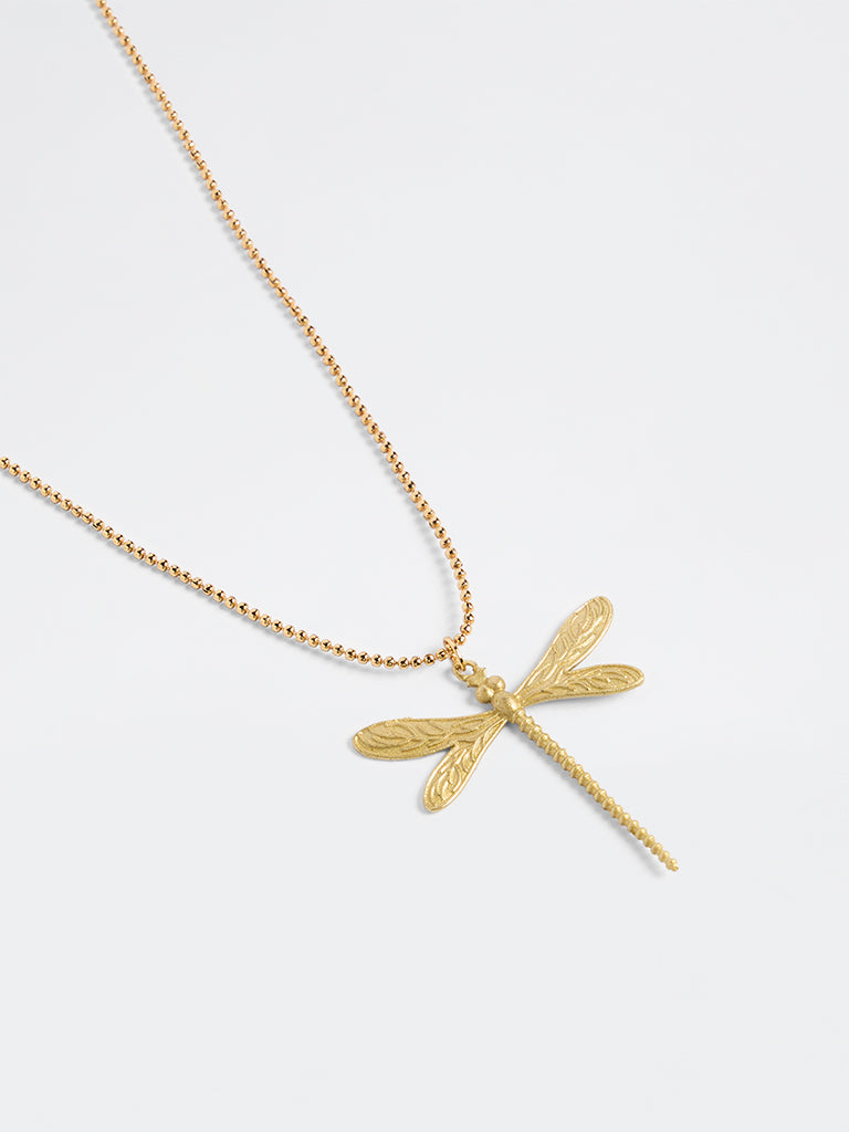 Westside Accessories Gold Dragonfly Pendant Necklace