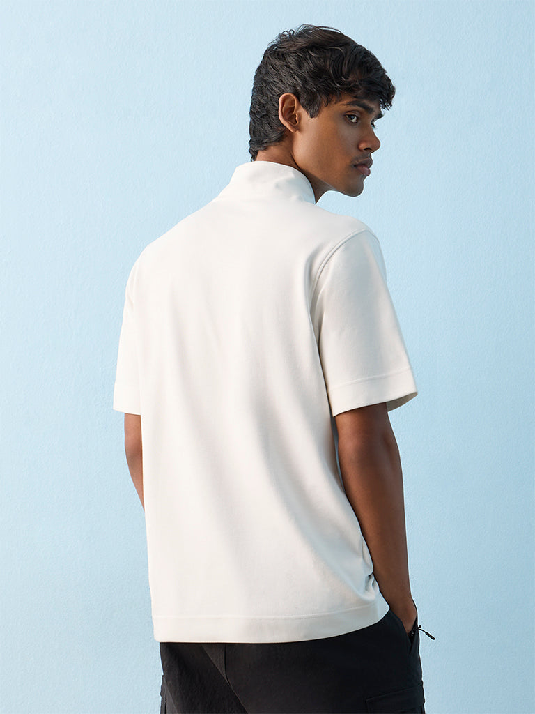 Nuoflexx White Slim-Fit T-Shirt