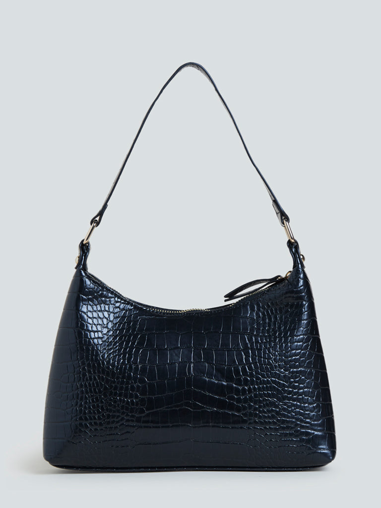 Sorrowso Womens Vintage Black Rock Style Flap Single Shoulder Bag with  Chain Strap Faux Leather Luxury Zipper Messenger Handbag Pack Purse