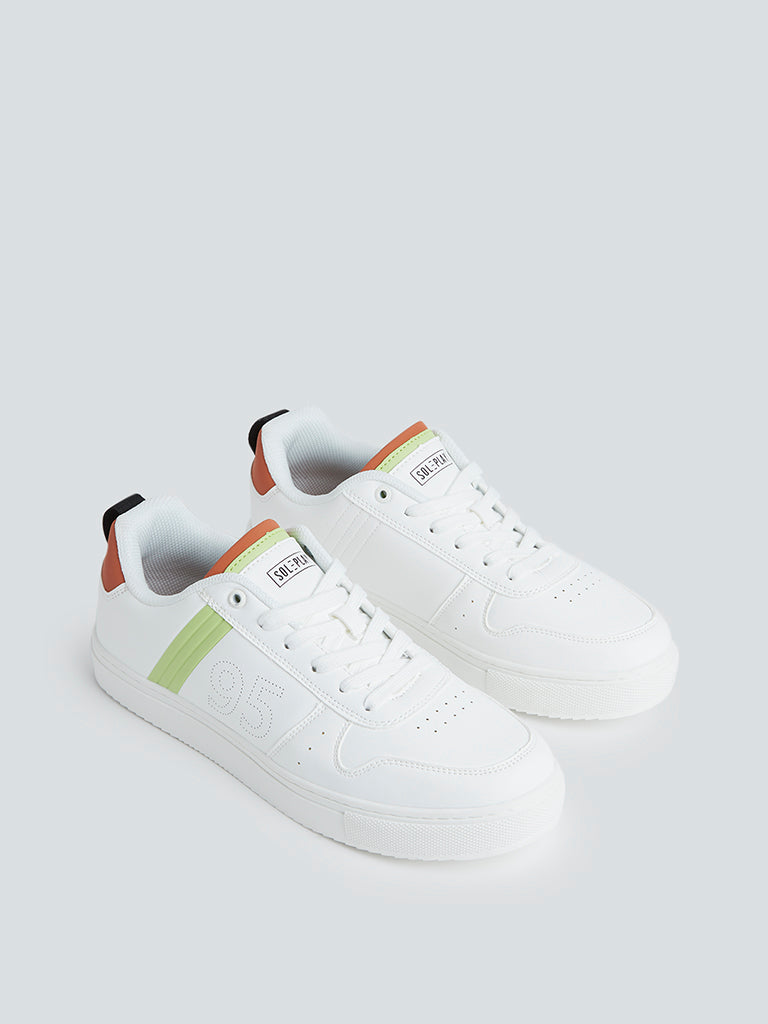 SOLEPLAY White Lace Up Sneakers