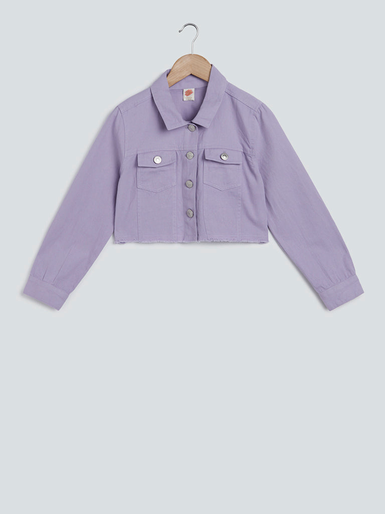 Denim jacket - Light purple - Kids