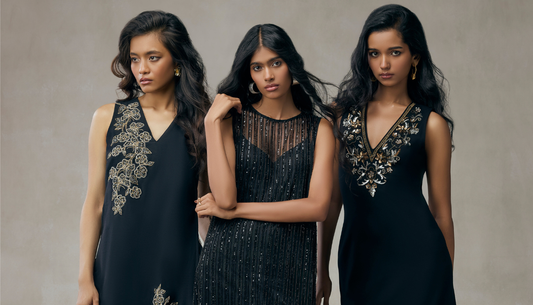 Reception wear inspiration with refined silhouettes, elegant colours, polished footwear, and accessories for a sophisticated evening look