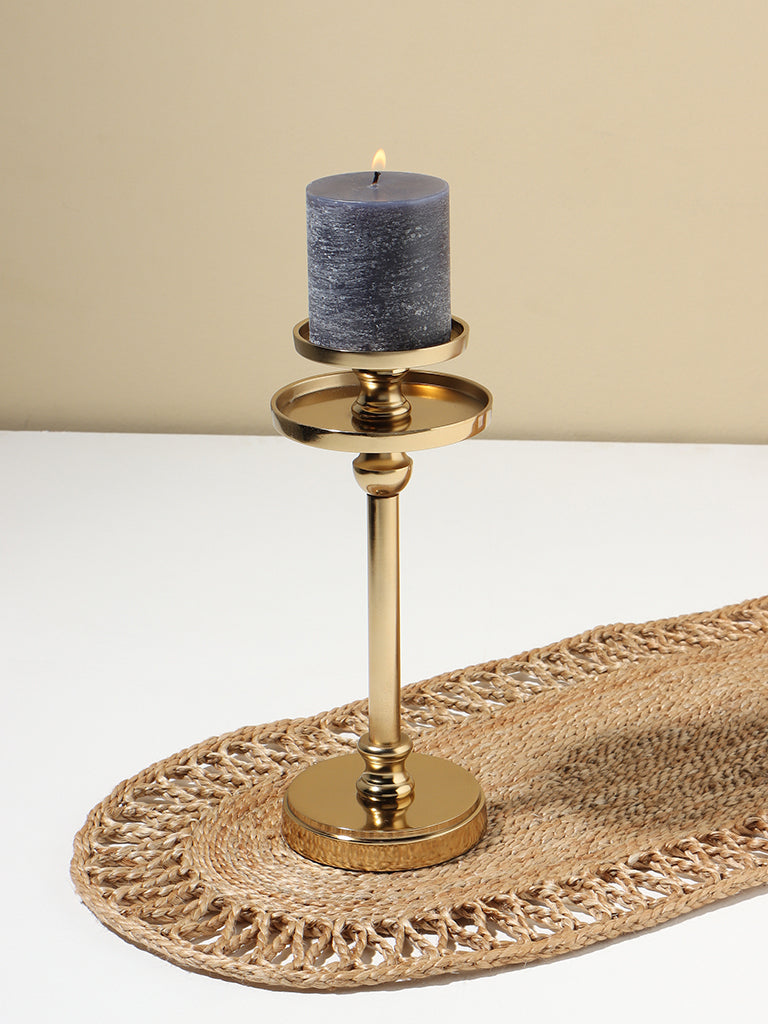 Westside Home Navy Pillar Candle - Small