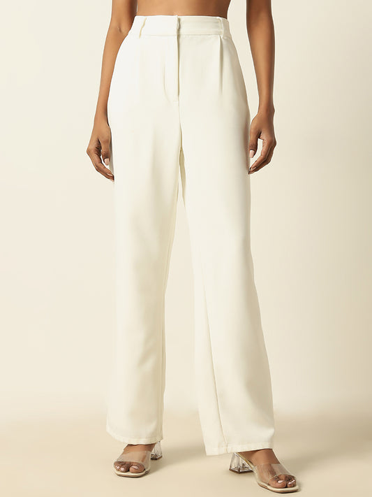 Wardrobe Plain White Trousers