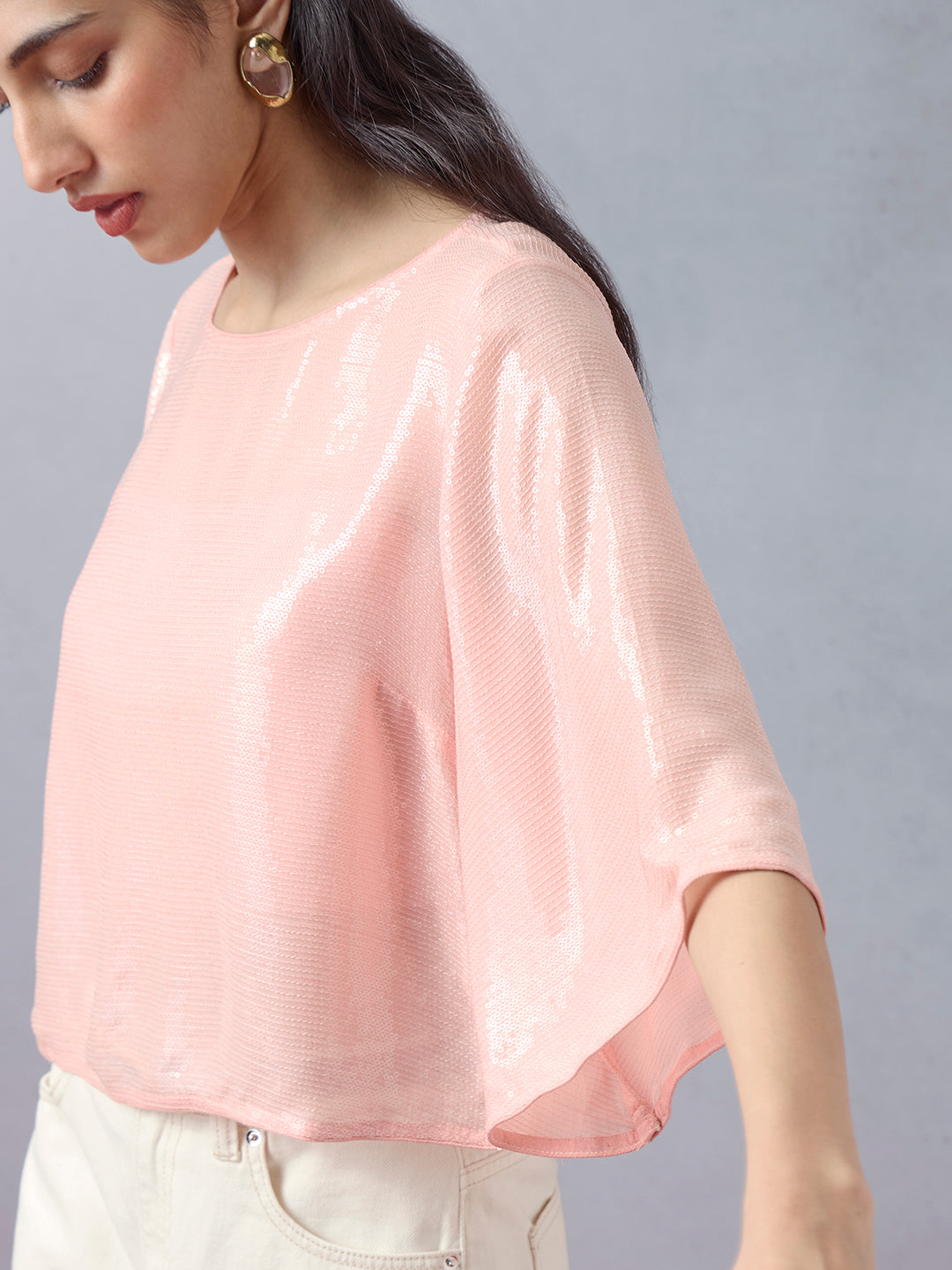 Embellished Top with Inner - Pink
