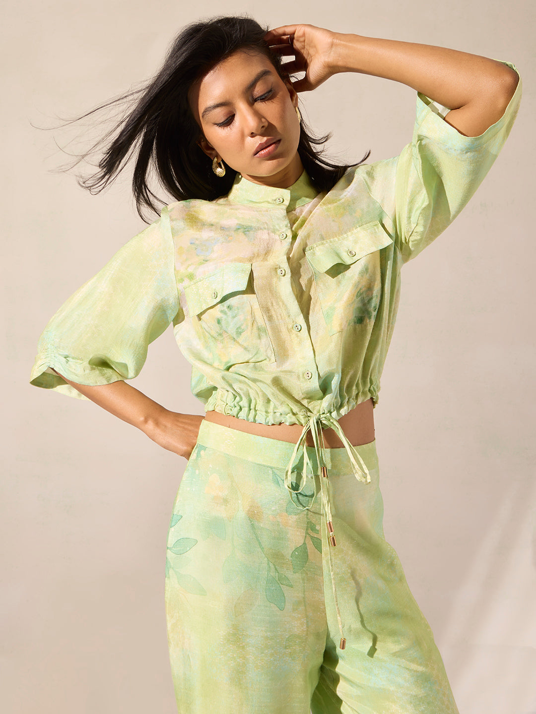 Printed Co-ord Set - Green