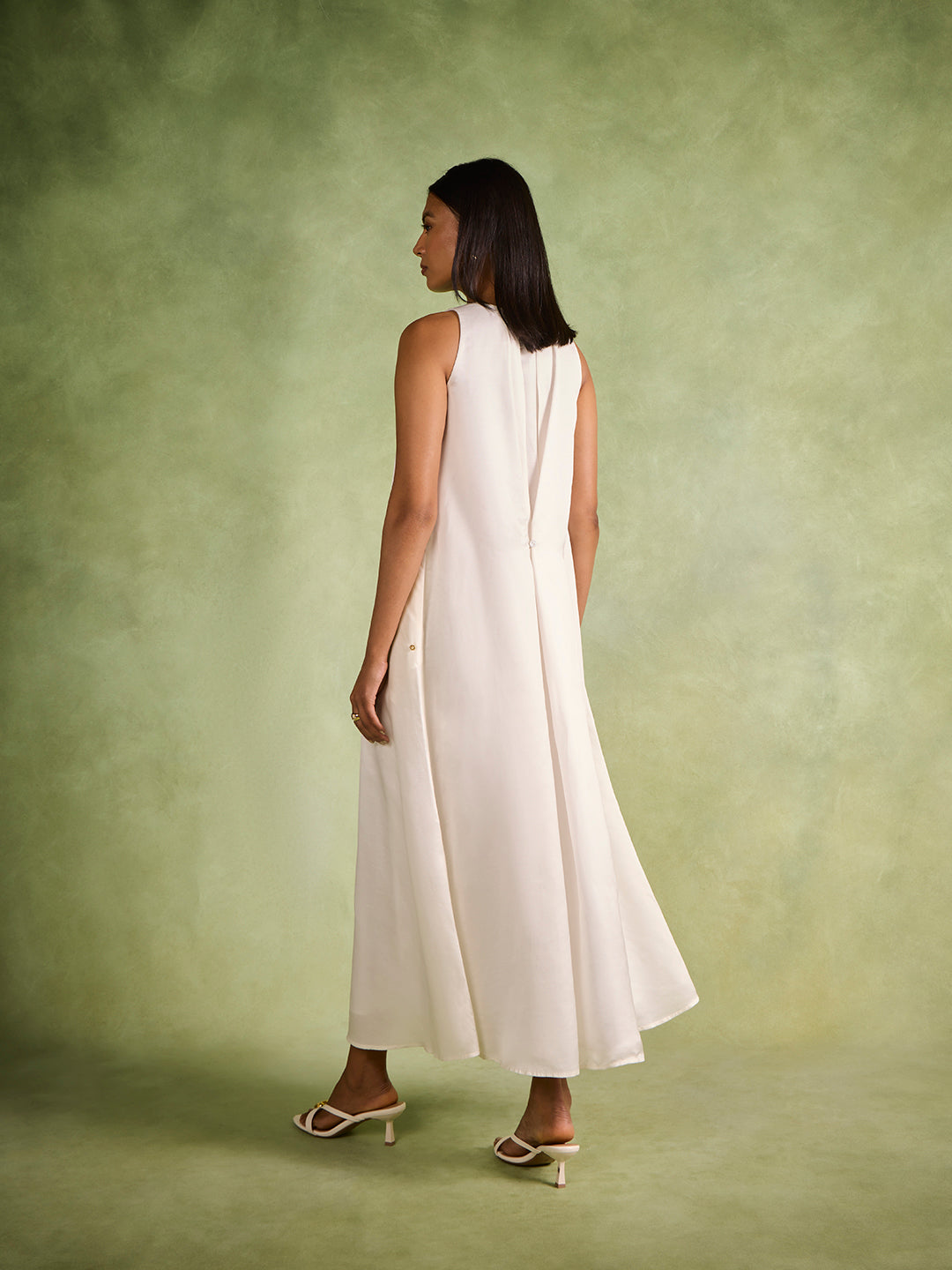 Solid Maxi Dress – White