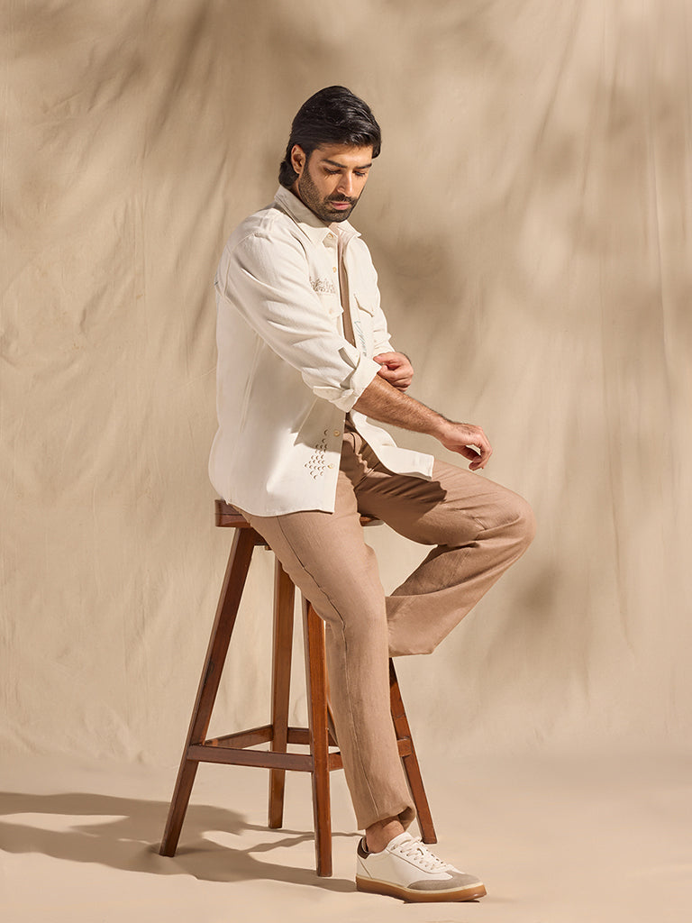 Solid Pants - Beige