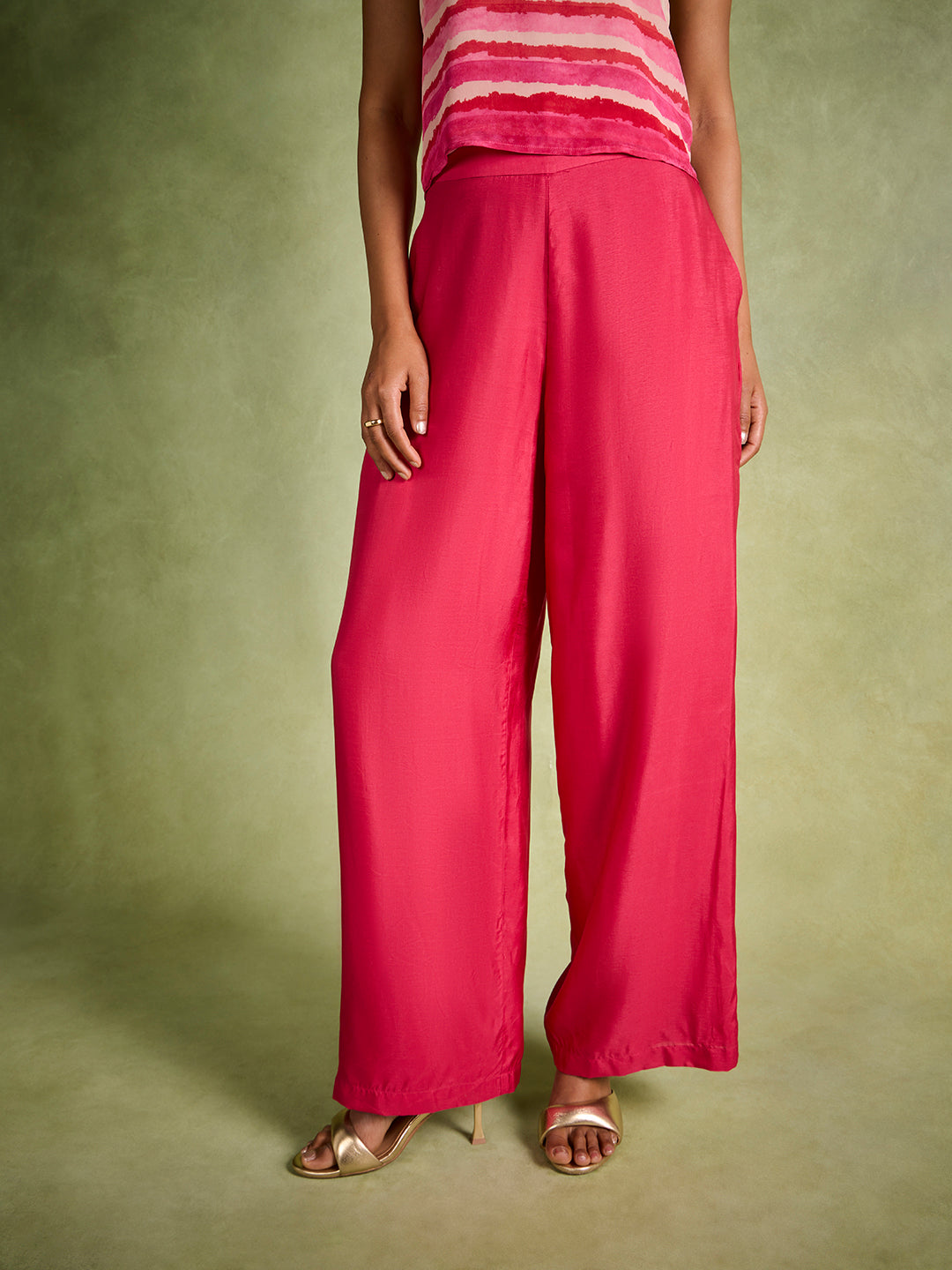 Wide-Leg Pants – Pink