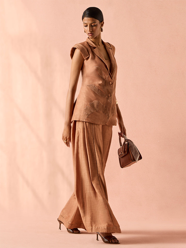 Wide-Leg Pants – Brown