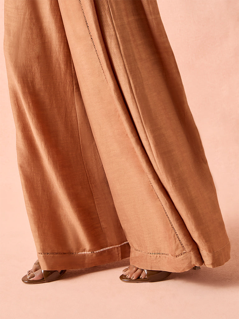 Wide-Leg Pants – Brown