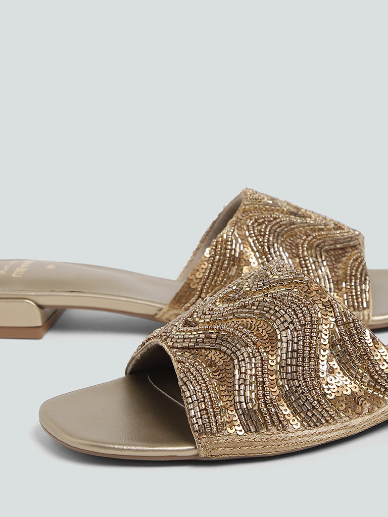 Gold Cleo 80 crystal-embellished sandals | Rene Caovilla | MATCHES UK