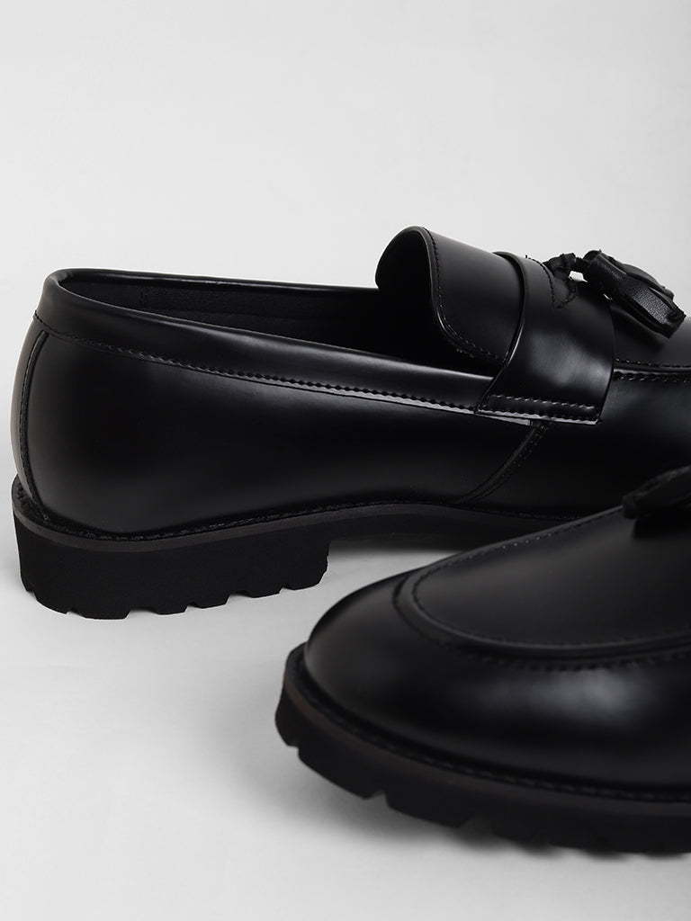 Men's Lincoln Penny Loafer In Black Leather - Thursday