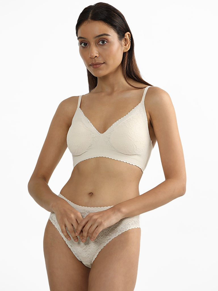 Buy Wunderlove Brown Invisible Full Coverage Bra from Westside