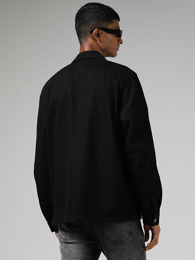 Nuon Black Bomber Slim-Fit Jacket