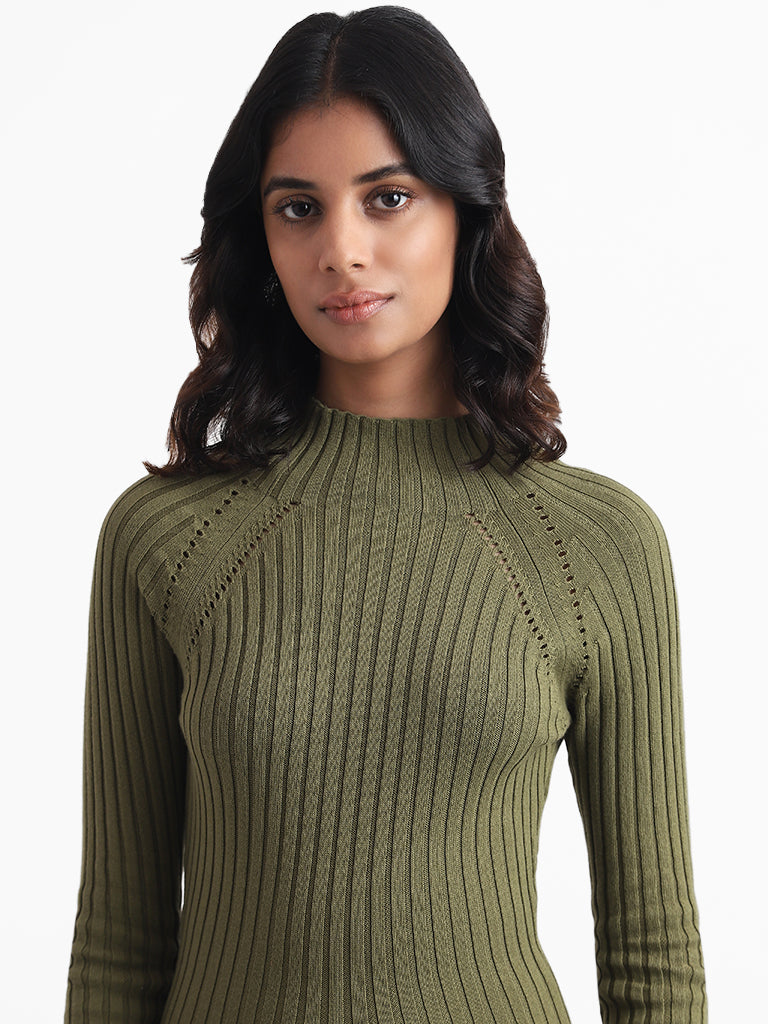 Olive cheap sweater dress