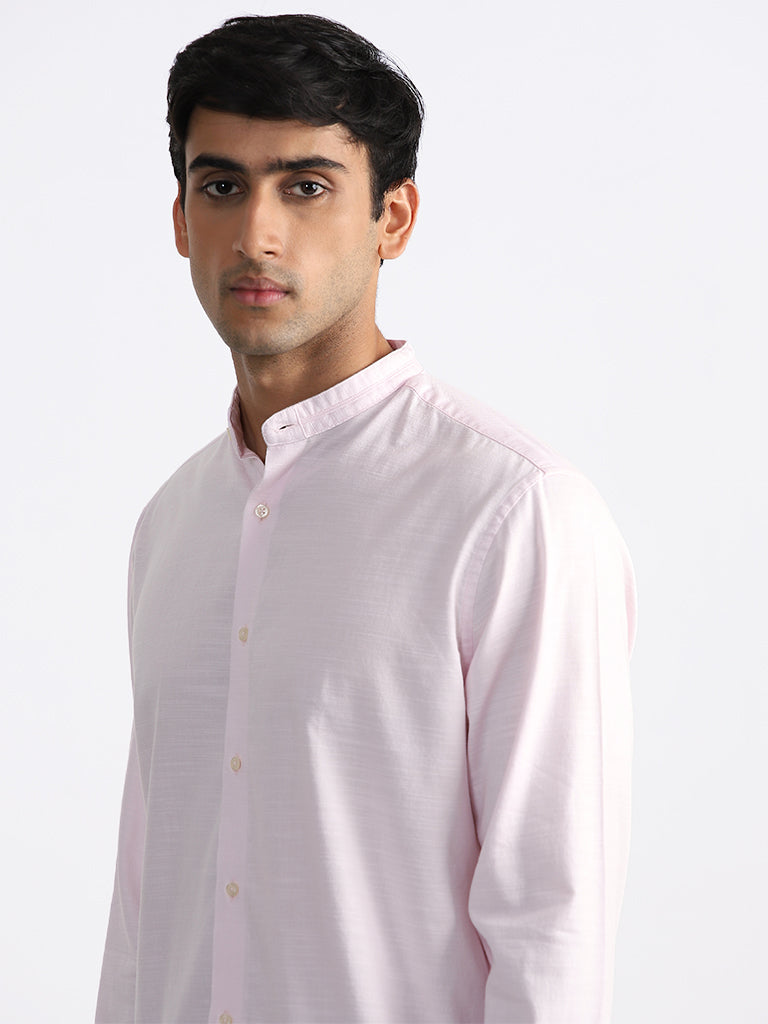 Shop Ascot Pink Casual Relaxed-Fit Shirt Online – Westside