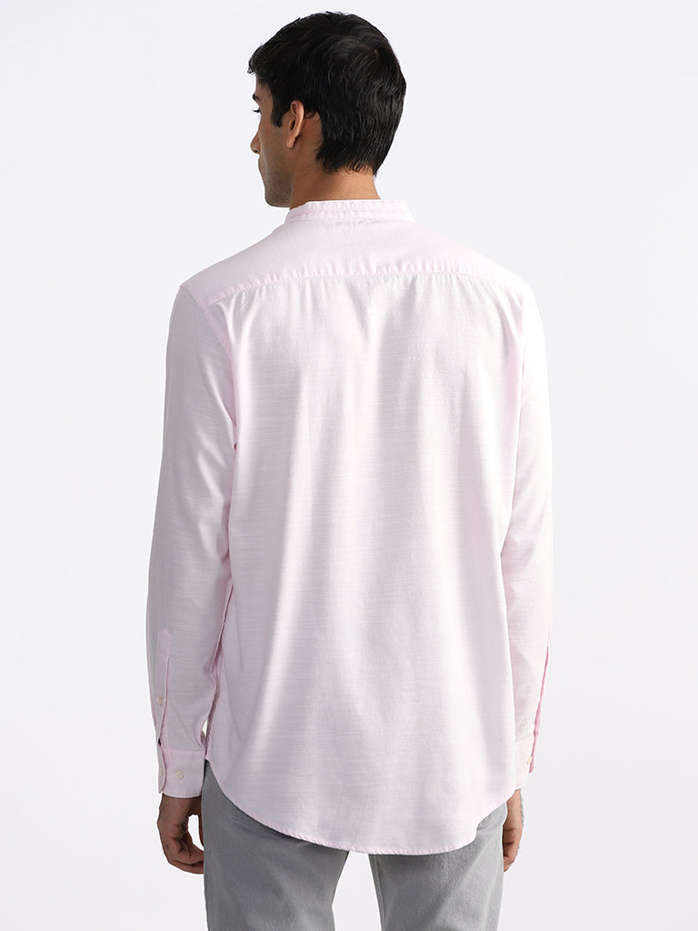 Shop Ascot Pink Casual Relaxed-Fit Shirt Online – Westside