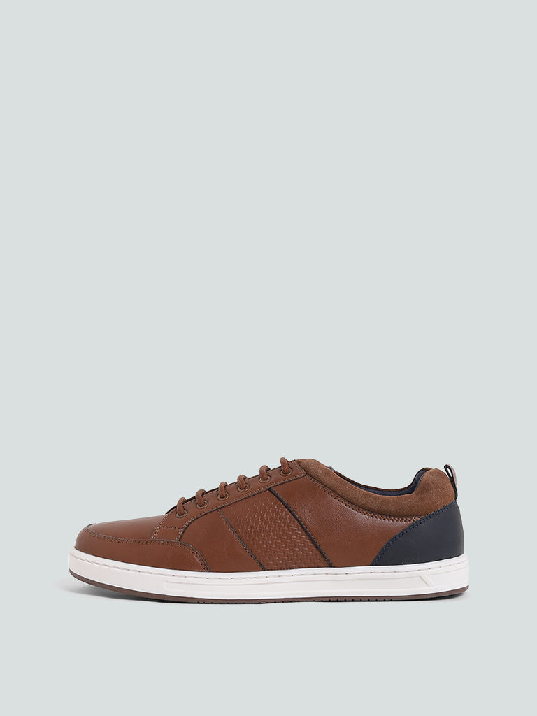 Dark Brown Lace Up Sneakers