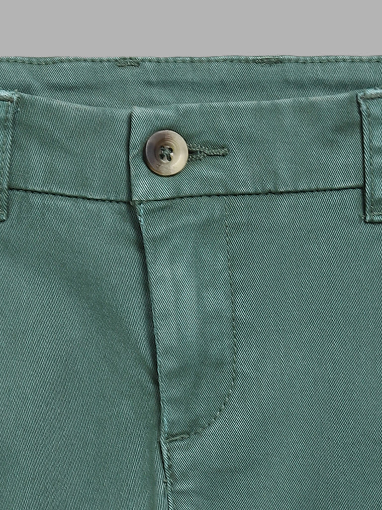 Buy Olive Green Cargo Baggy Fit Denim Jeans Online | Tistabene - Tistabene