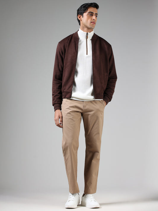 Ascot Brown Relaxed Fit Suede Jacket