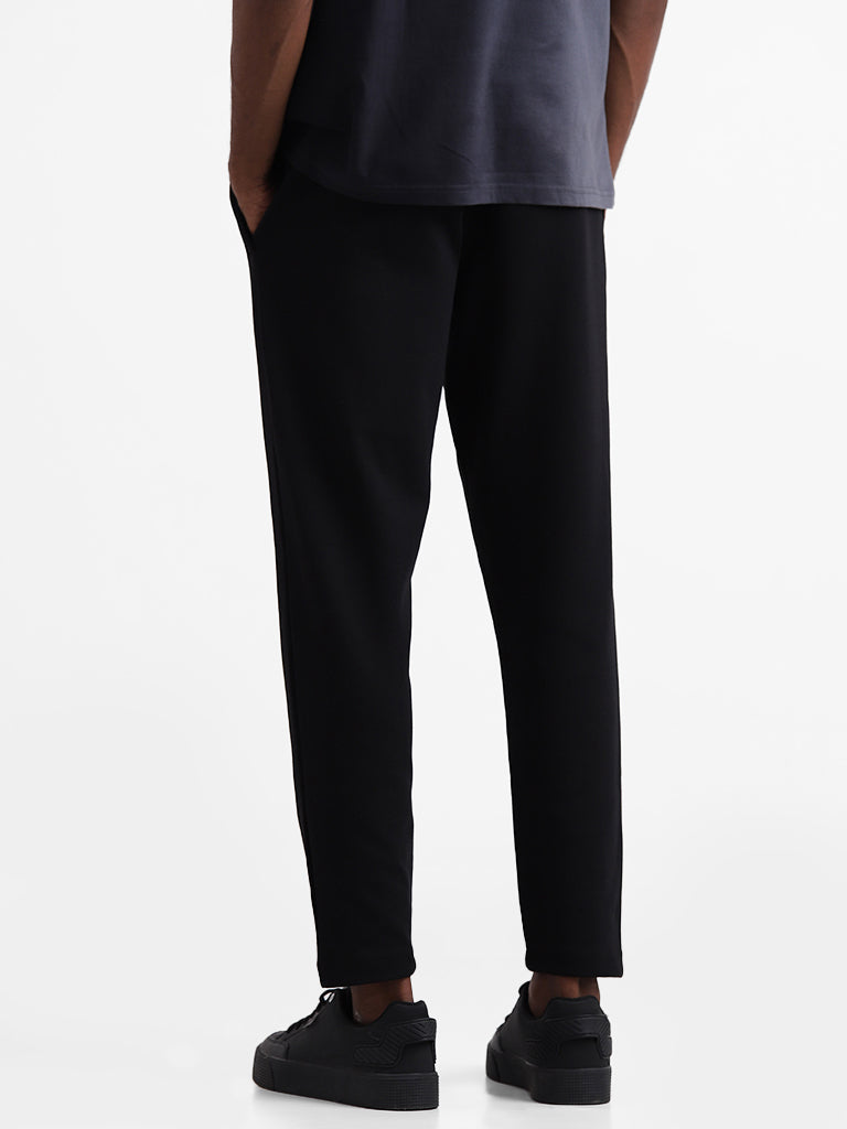 Studiofit Black Relaxed-Fit Mid-Rise Joggers