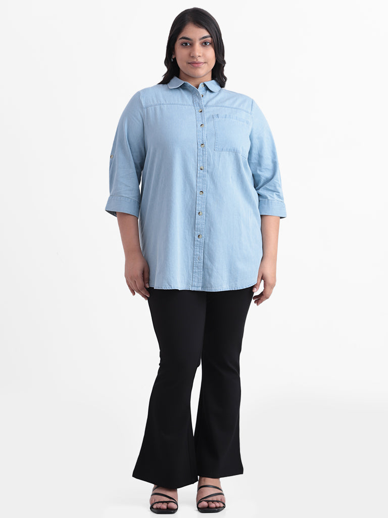 KUT FROM THE KLOTH Rhea Button Down Shirt | EVEREVE
