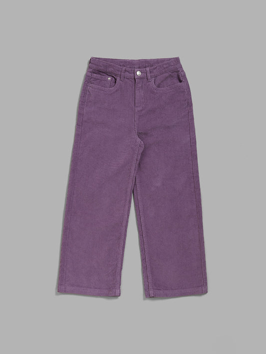 Y&F Kids Mauve Corduroy Trousers
