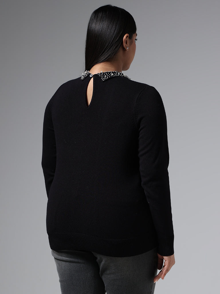 Black 2024 pearl sweater