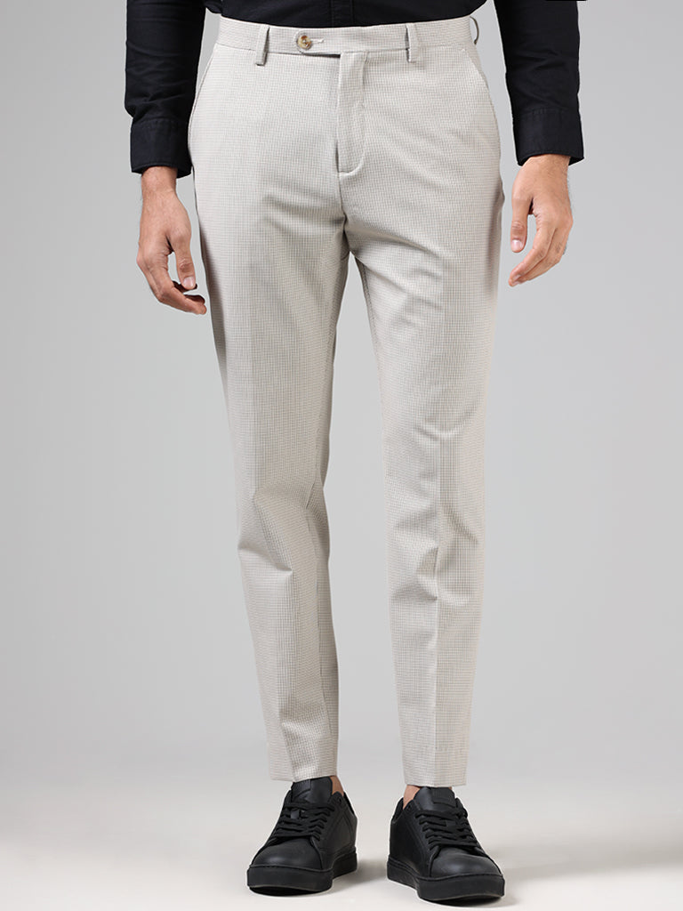Buy DENNISON Men Blue Tapered Fit Trousers - Trousers for Men 9181045 |  Myntra